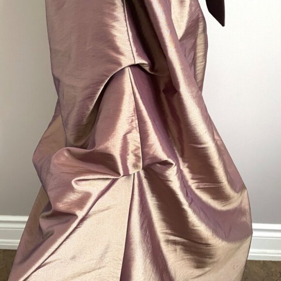Vintage Y2K Bronzey Brown / Purple Iridescent Strapless Prom Dress - Picture 6 of 11